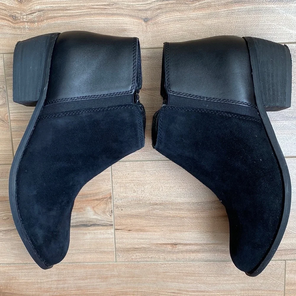 Dune London Penelope Black Suede/Leather Low Ankle Boot- Size 6M/ 37 - Picture 12 of 16